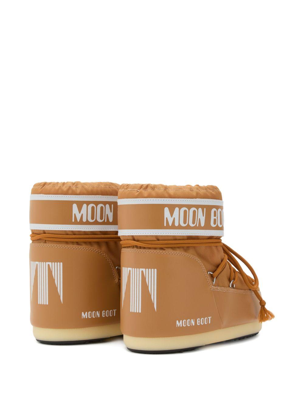 Moon Boot Kids Stivali Icon Low Brown con lacci e logo 80D1409340 M008 MOON BOOT