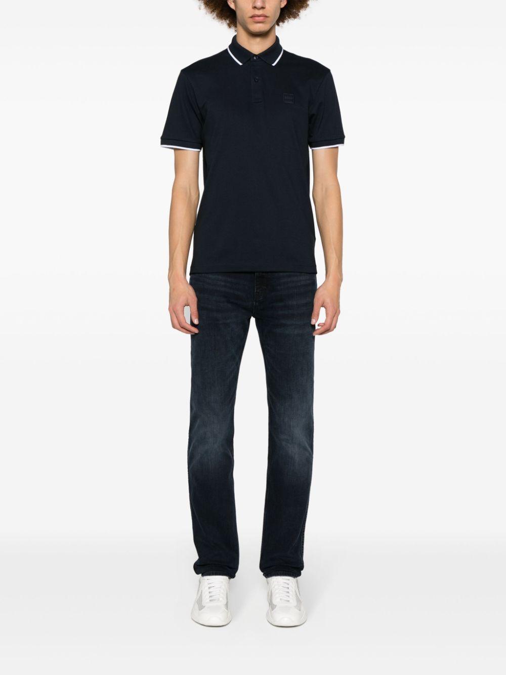 Polo passertip blu notte logo ricamo 50507699 404 BOSS