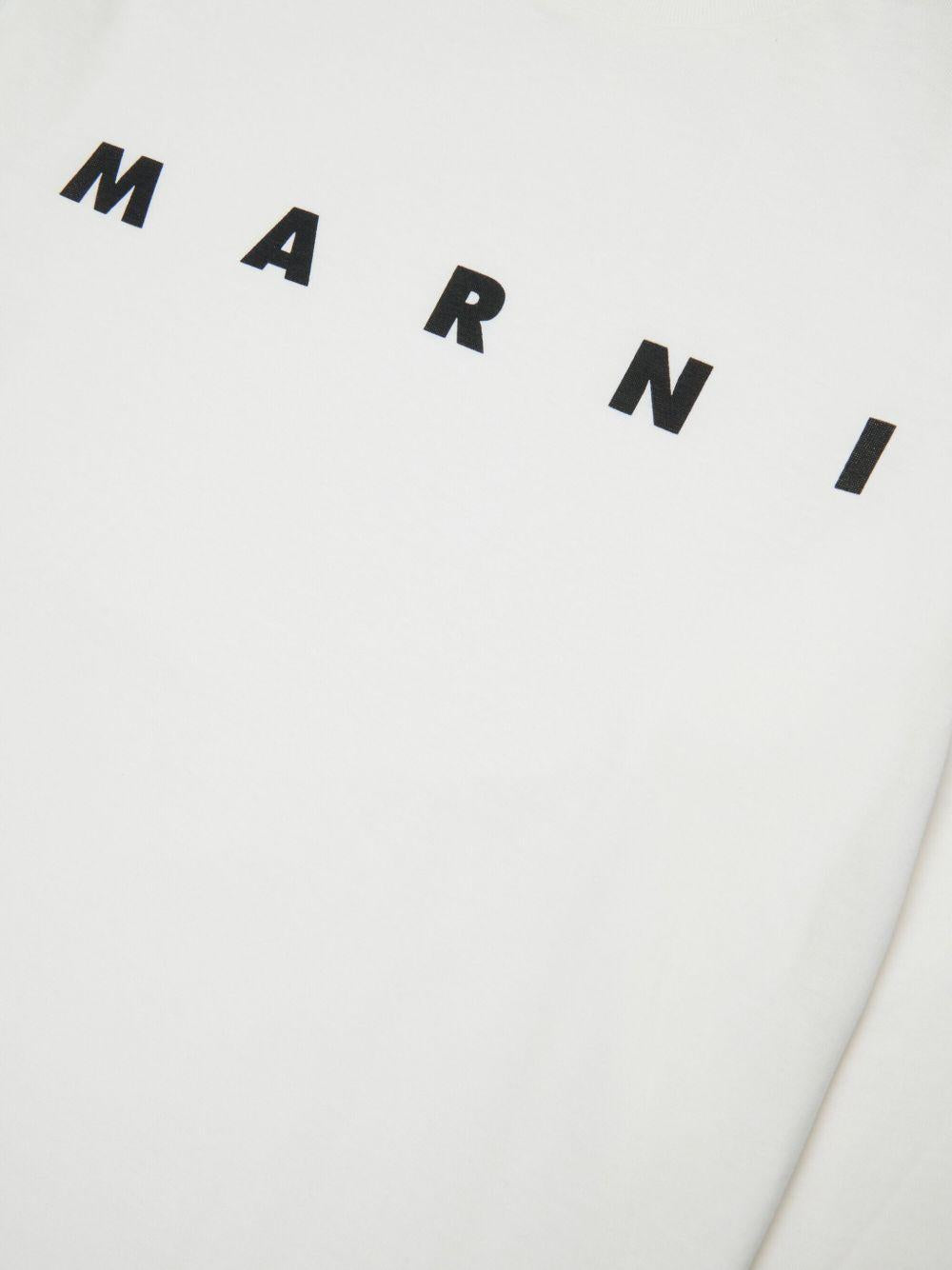 T-shirt a maniche lunghe con logo M01603M00RF 0M114 MARNI KIDS