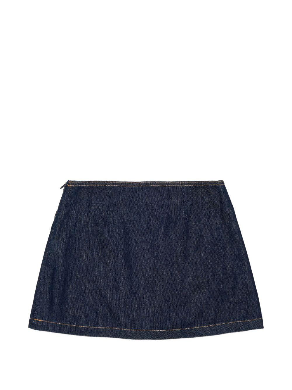 Gonna in cotone con chiusura zip laterale M01754M00WG 0M01 MARNI KIDS