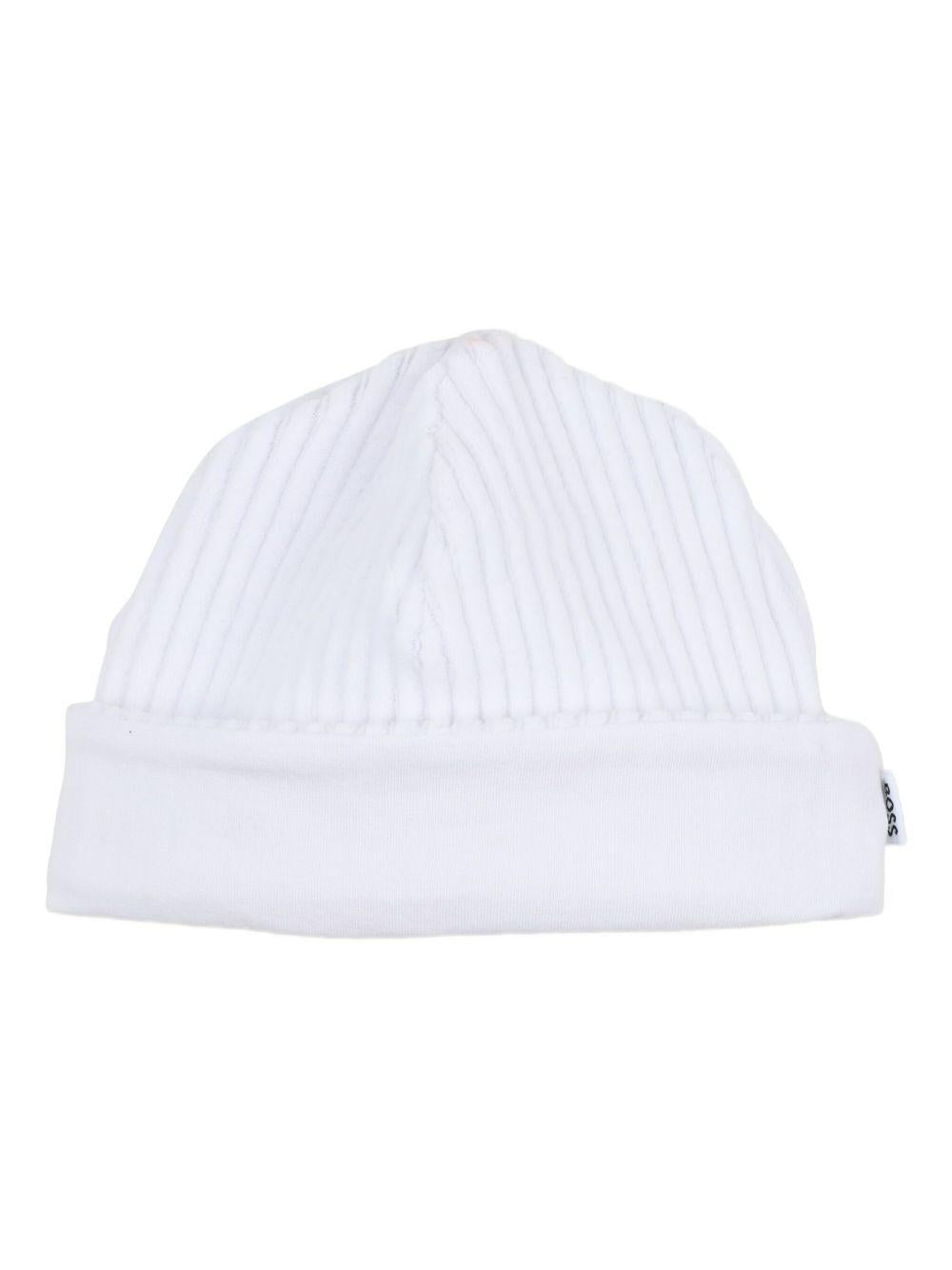 Pigiama Bianco con Profili Neri e Logo J52531 10P BOSS KIDS