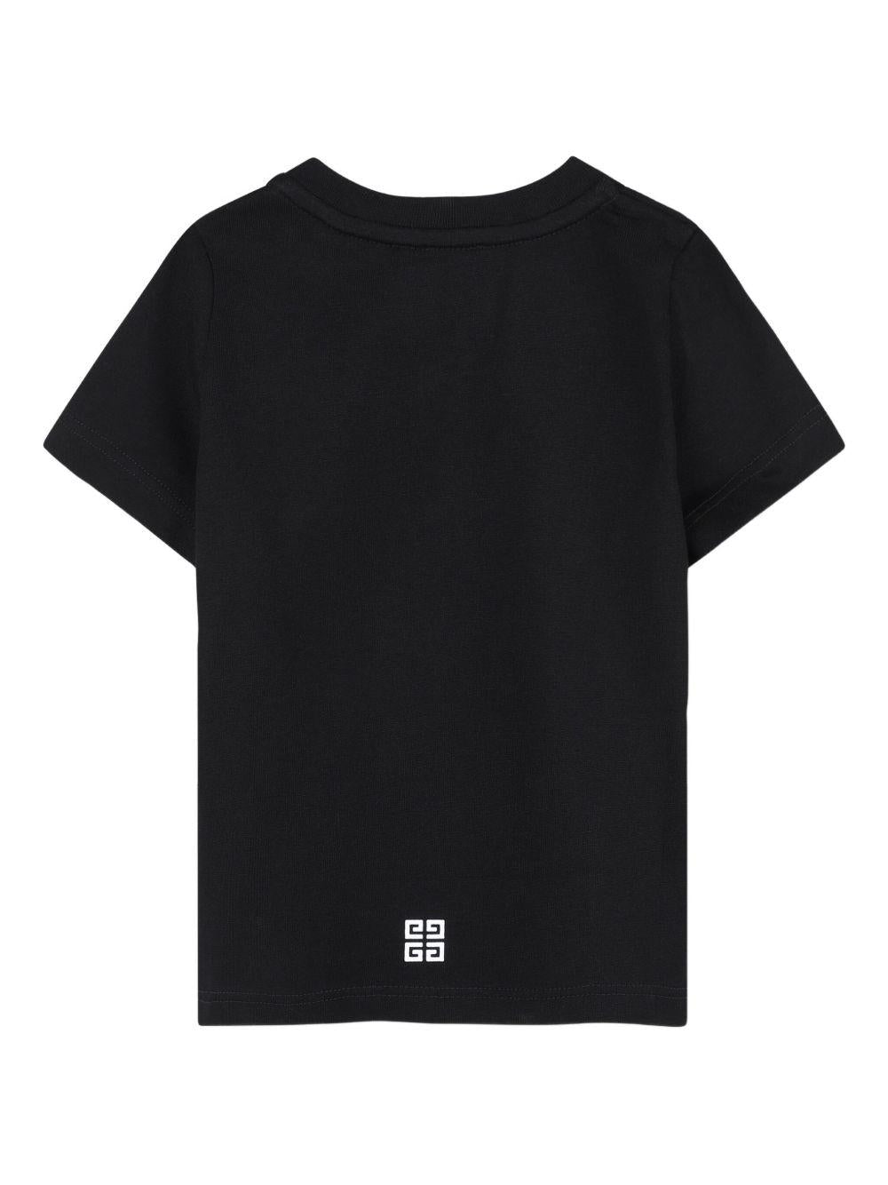 T-shirt in Cotone Biologico con Logo Stampato H30887 09B GIVENCHY KIDS