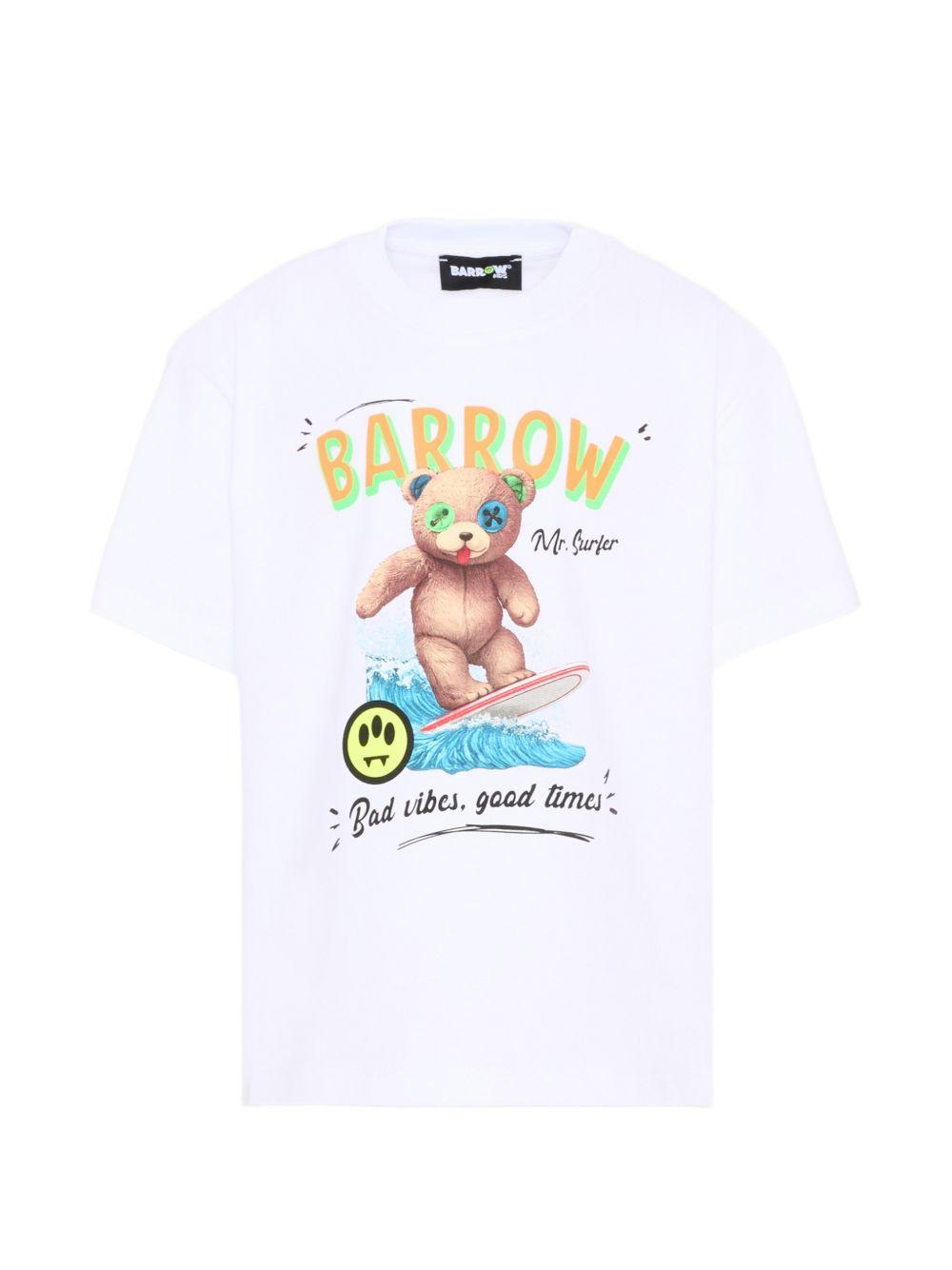 T-shirt in cotone con stampa grafica S6BKJUTH239 002 BARROW KIDS