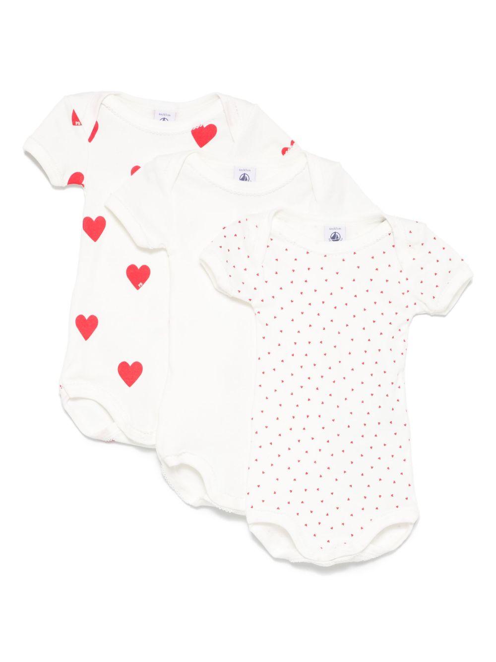 Set body fanatasia cuori (3pz) A00BB 00 PETIT BATEAU KIDS