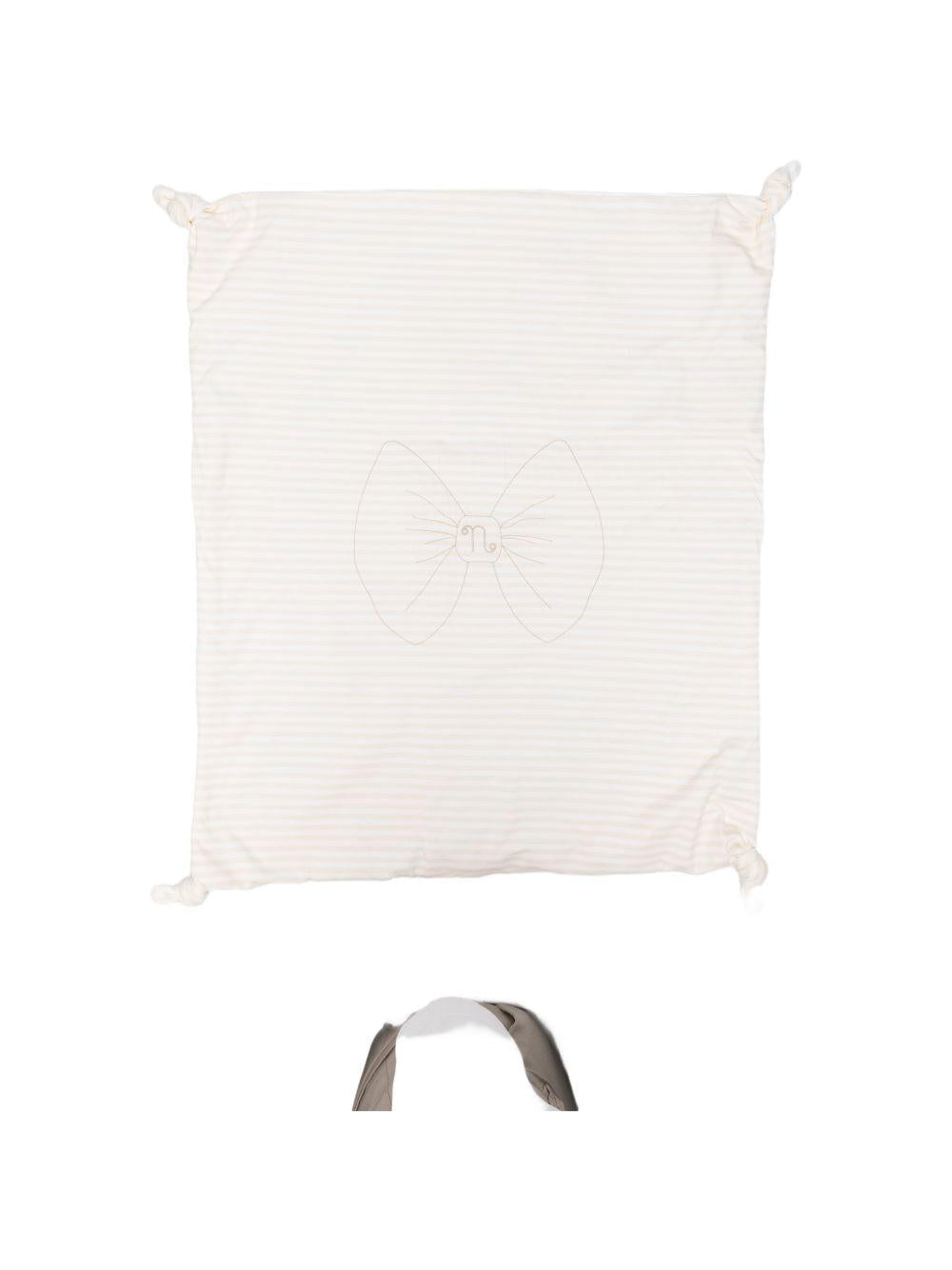 Coperta in cotone con angoli annodati E26408 BEIGE NANAN KIDS