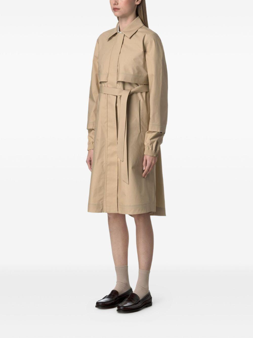Trench jesy 3l poplin beige rope