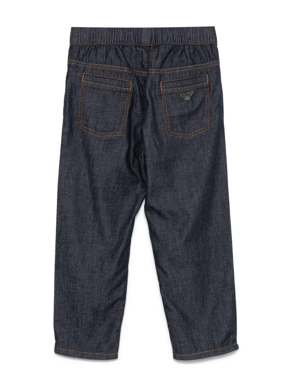 Pantalone effetto denim con coulisse EB000255AF13600 MB010 EMPORIO ARMANI KIDS