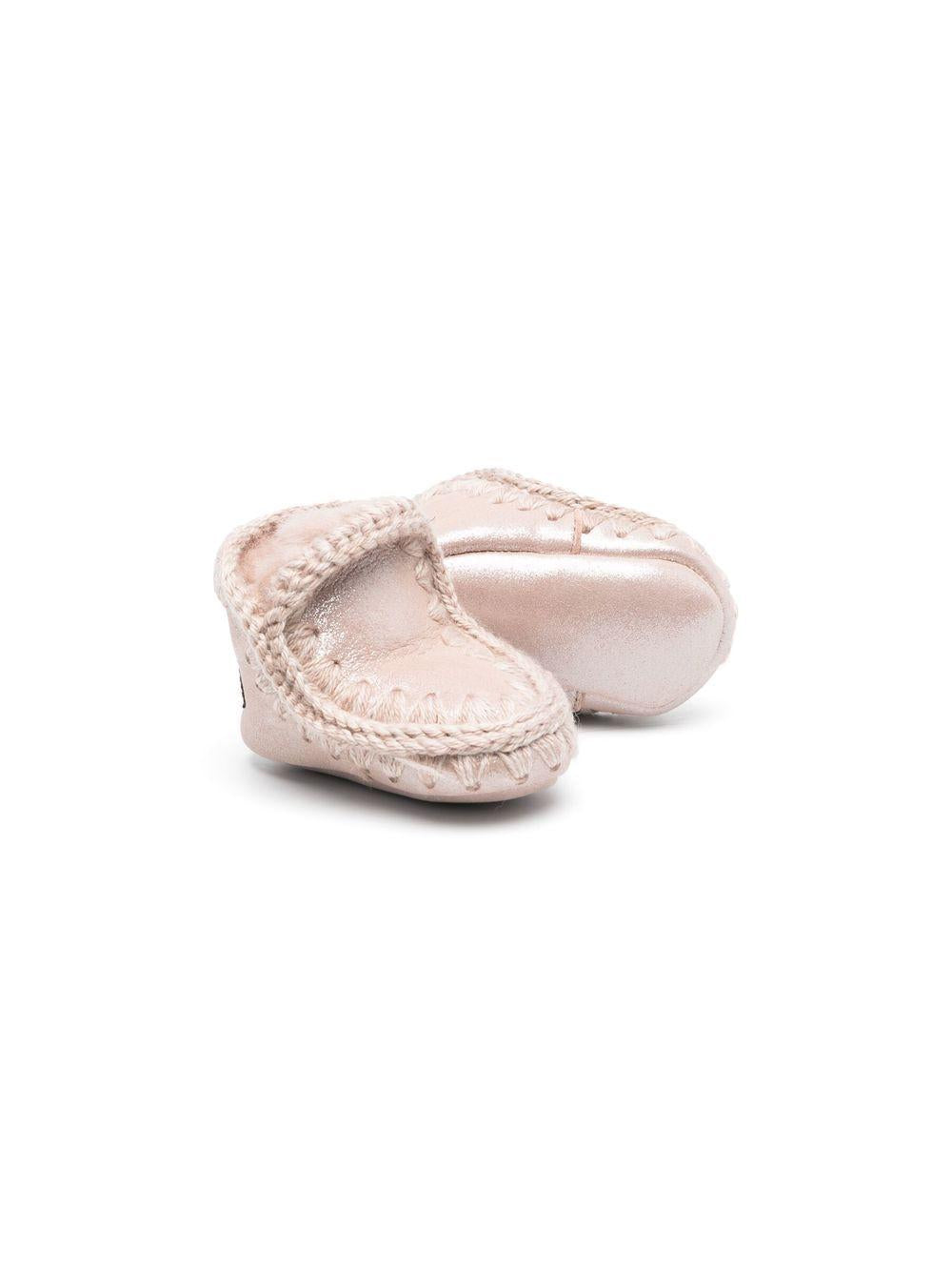 Scarpa bambina rosa con fodera in shearling MUFI101000C MGROBE MOU KIDS