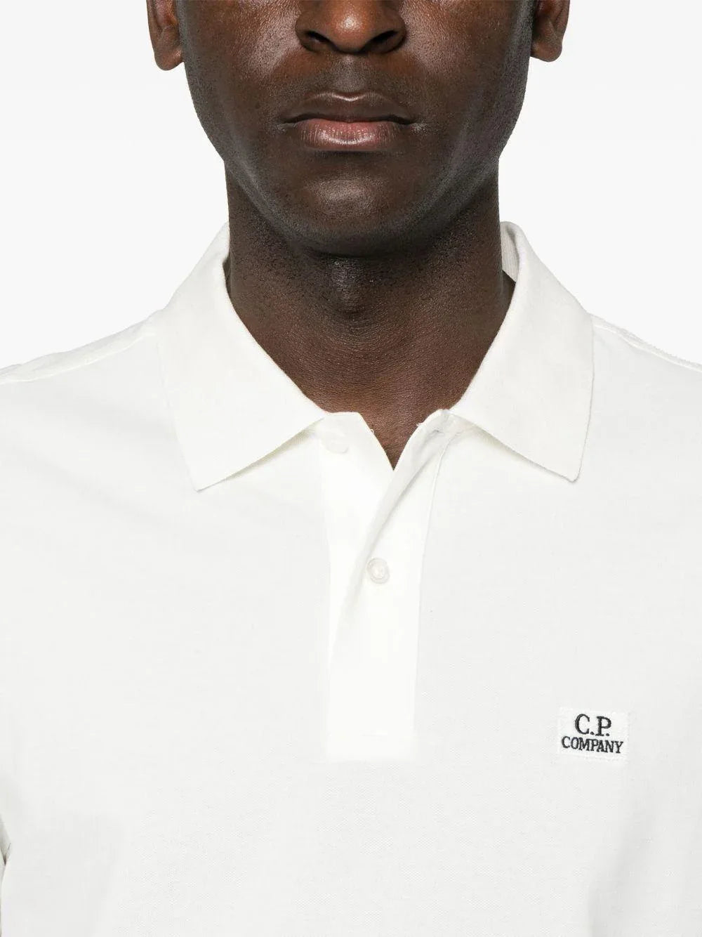 Polo bianco strech piquet mini logo petto - Preludio Moda