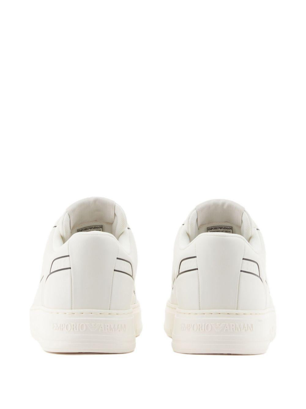 Sneakers bianco nero con dettagli con logo EM002852AF18014 M0017 EMPORIO ARMANI