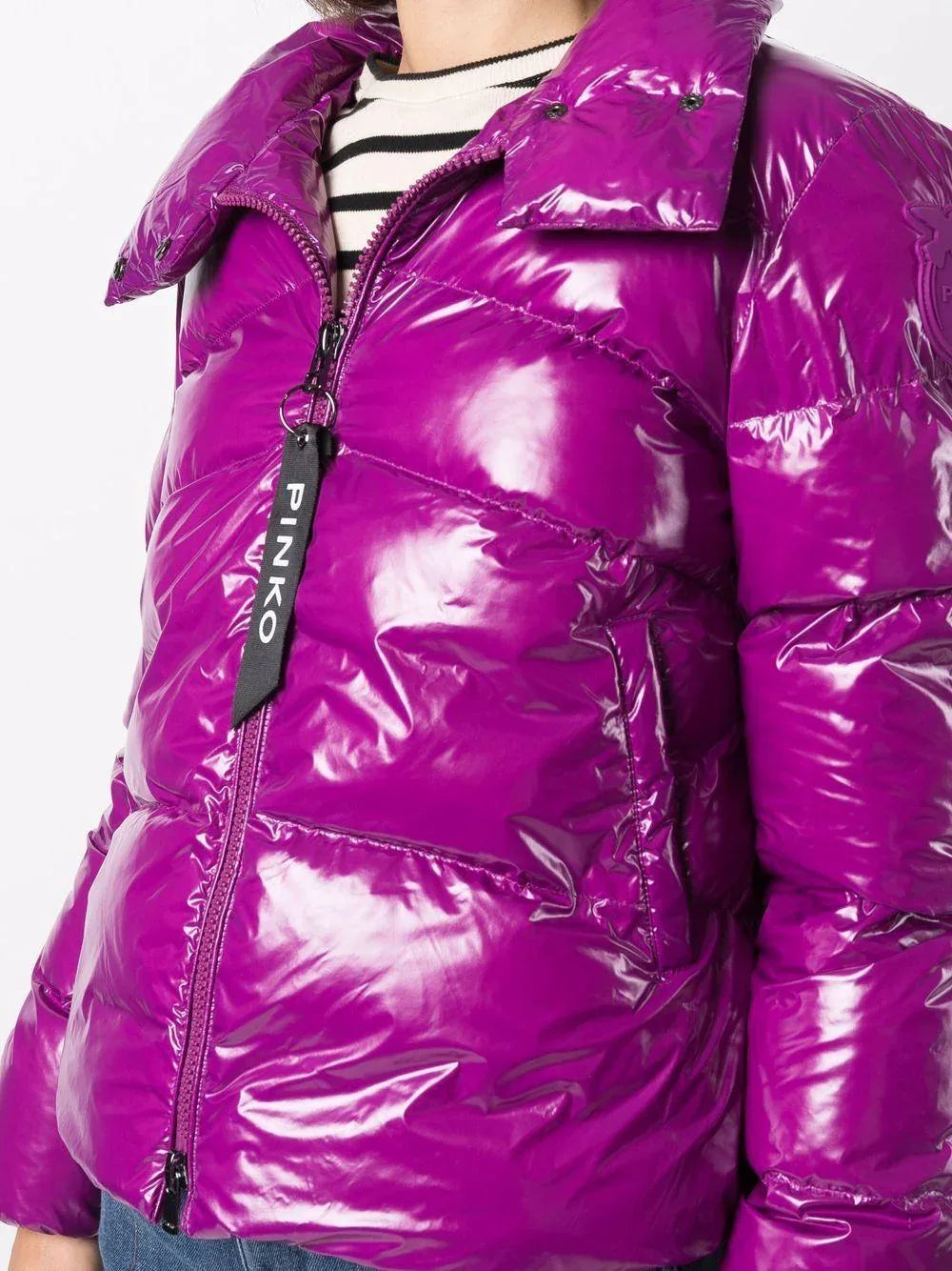 Giubbino fucsia in pelle verniciata - Preludio Moda