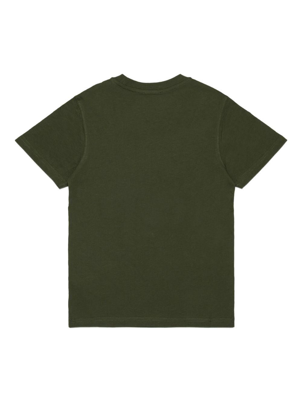 T-shirt Verde Oliva con Logo J025010GRAI K513 DIESEL KIDS