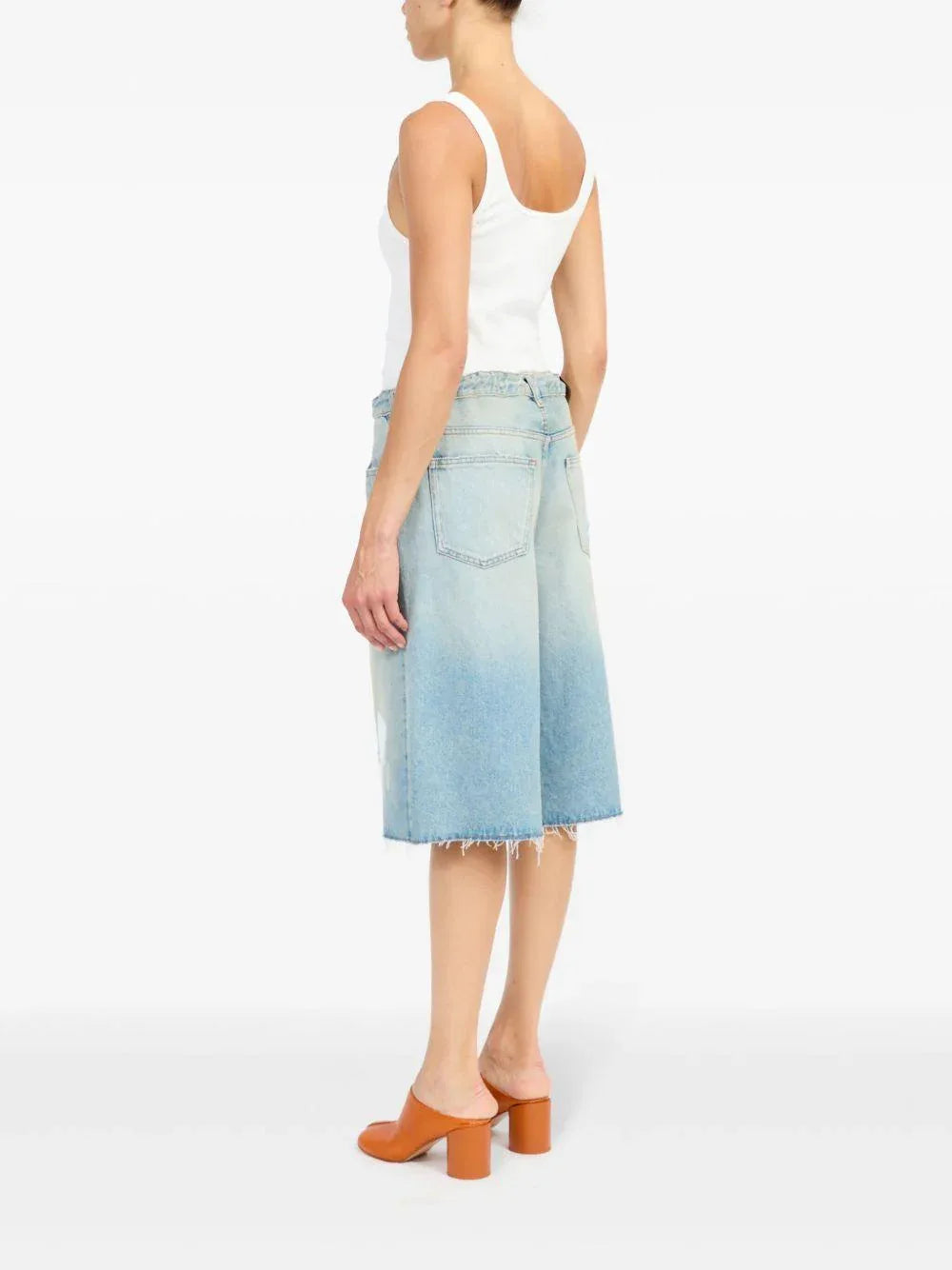 Bermuda denim con strappi - Preludio Moda