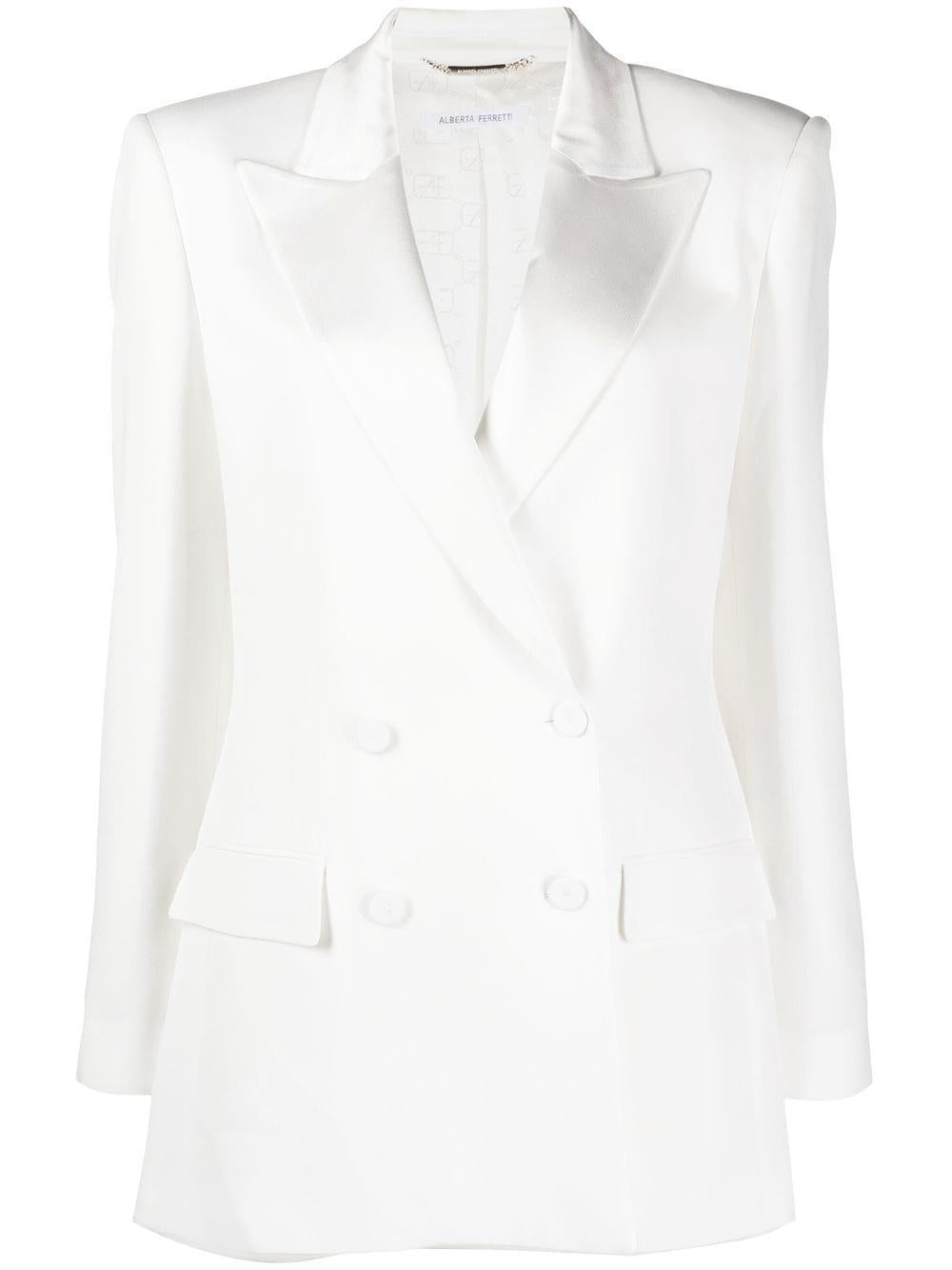 Giacca Donna Bianca Acrilico A05176618 0002 ALBERTA FERRETTI