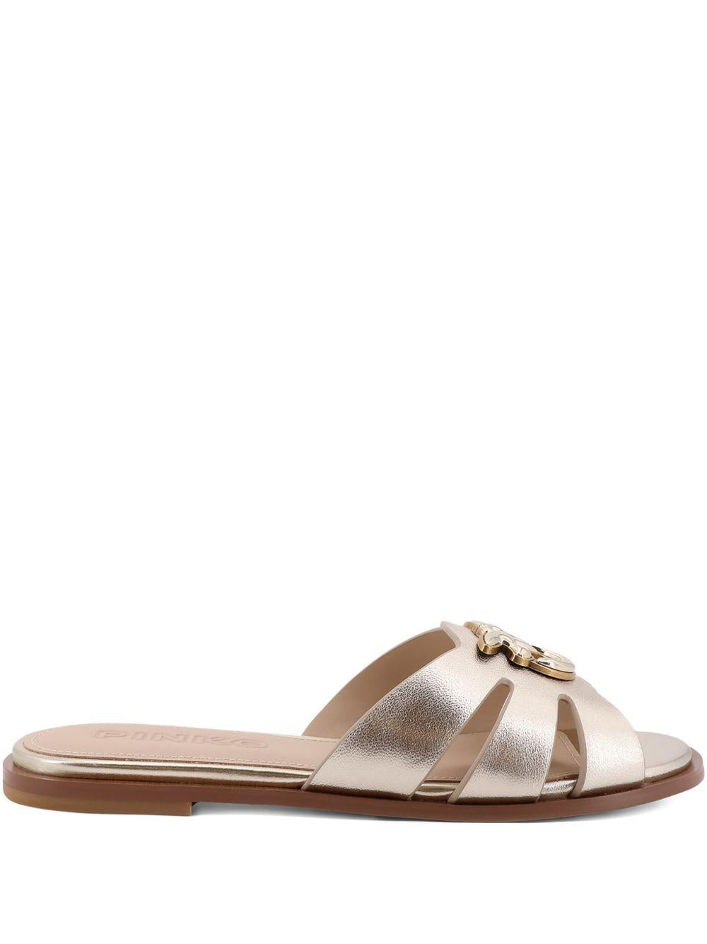 Sandali flat con fibbia metallica SD0463P049 Z22 PINKO