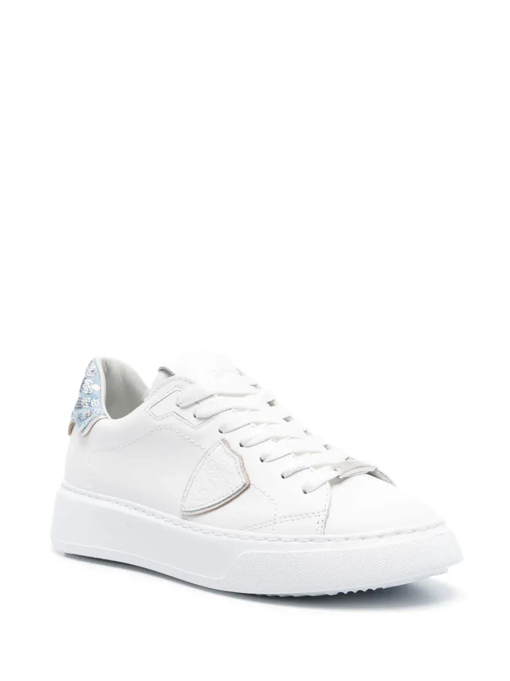 Sneakers Temple low bianca/denim - Preludio Moda