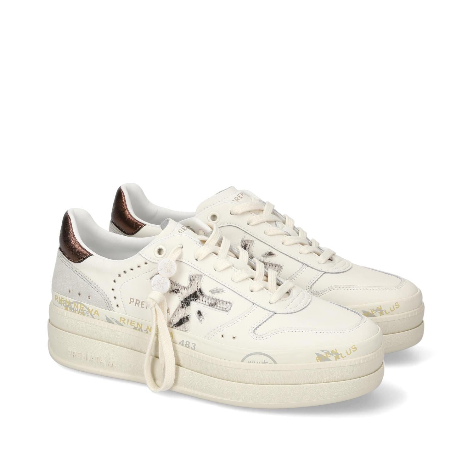 Sneakers Donna Bianco Multicolore con Plateau MICOL 7035 PREMIATA