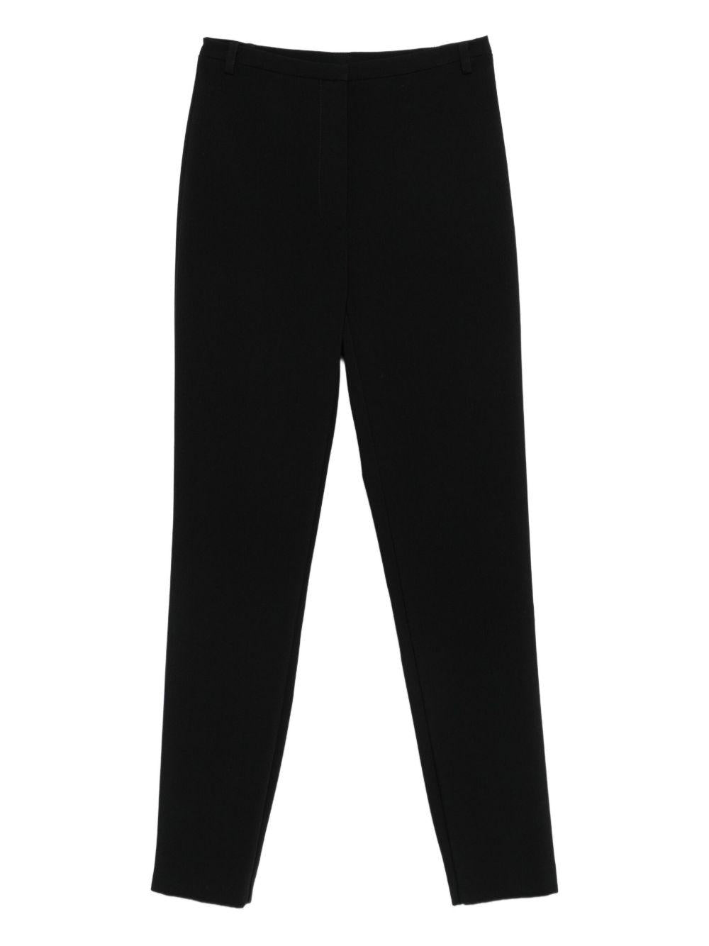 Pantaloni neri in crepe a vita alta 2P1731A663 K103 PATRIZIA PEPE