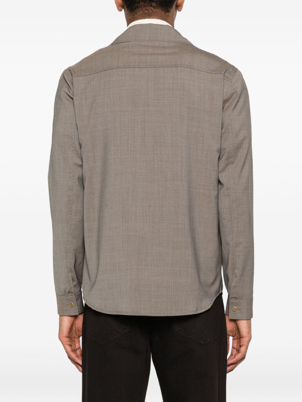 Giacca camicia in lana con tasche sul petto JOHN300082 00036 BRIGLIA