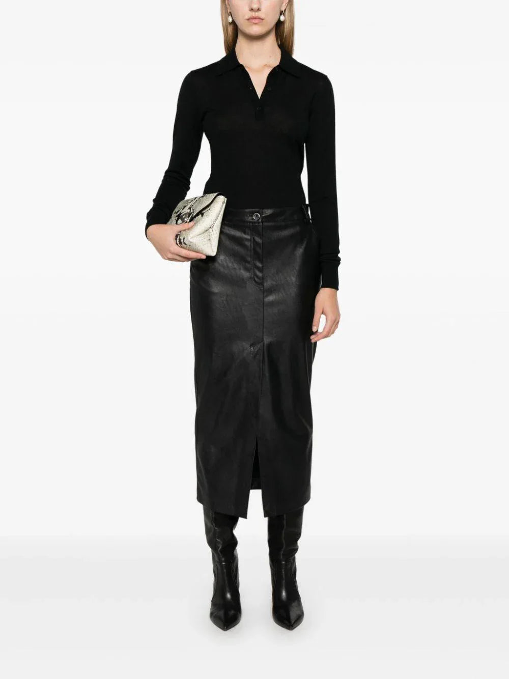 Maglia liquoroso nera - Preludio Moda