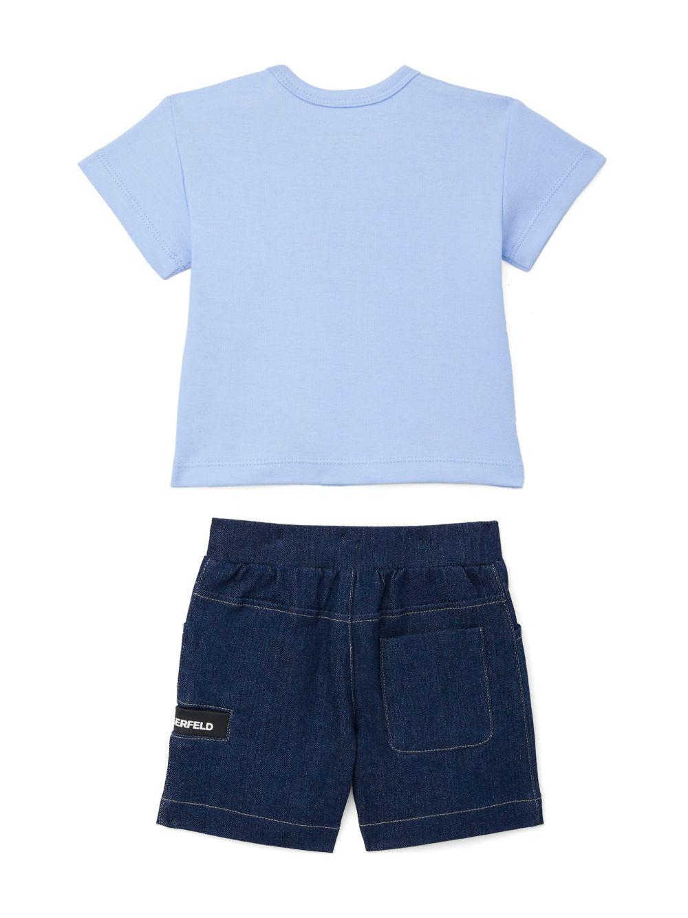 Completo celeste Karl (2pz) Z30504 782 KARL LAGERFELD KIDS