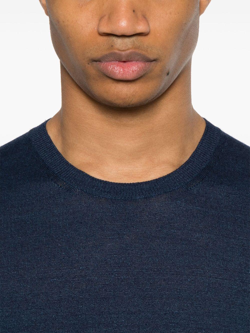 T-shirt Josh in filo blu - Preludio Moda