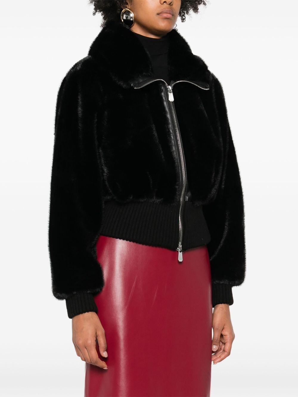 Giacca nera con chiusura zip 105399A2PI Z99 PINKO