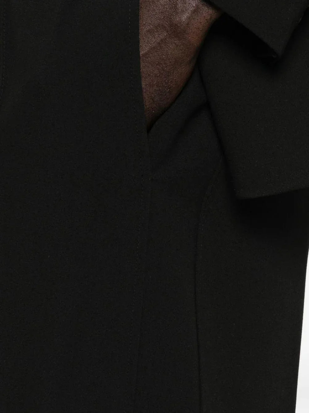 Pantaloni dritti neri in tessuto tecnico - Preludio Moda