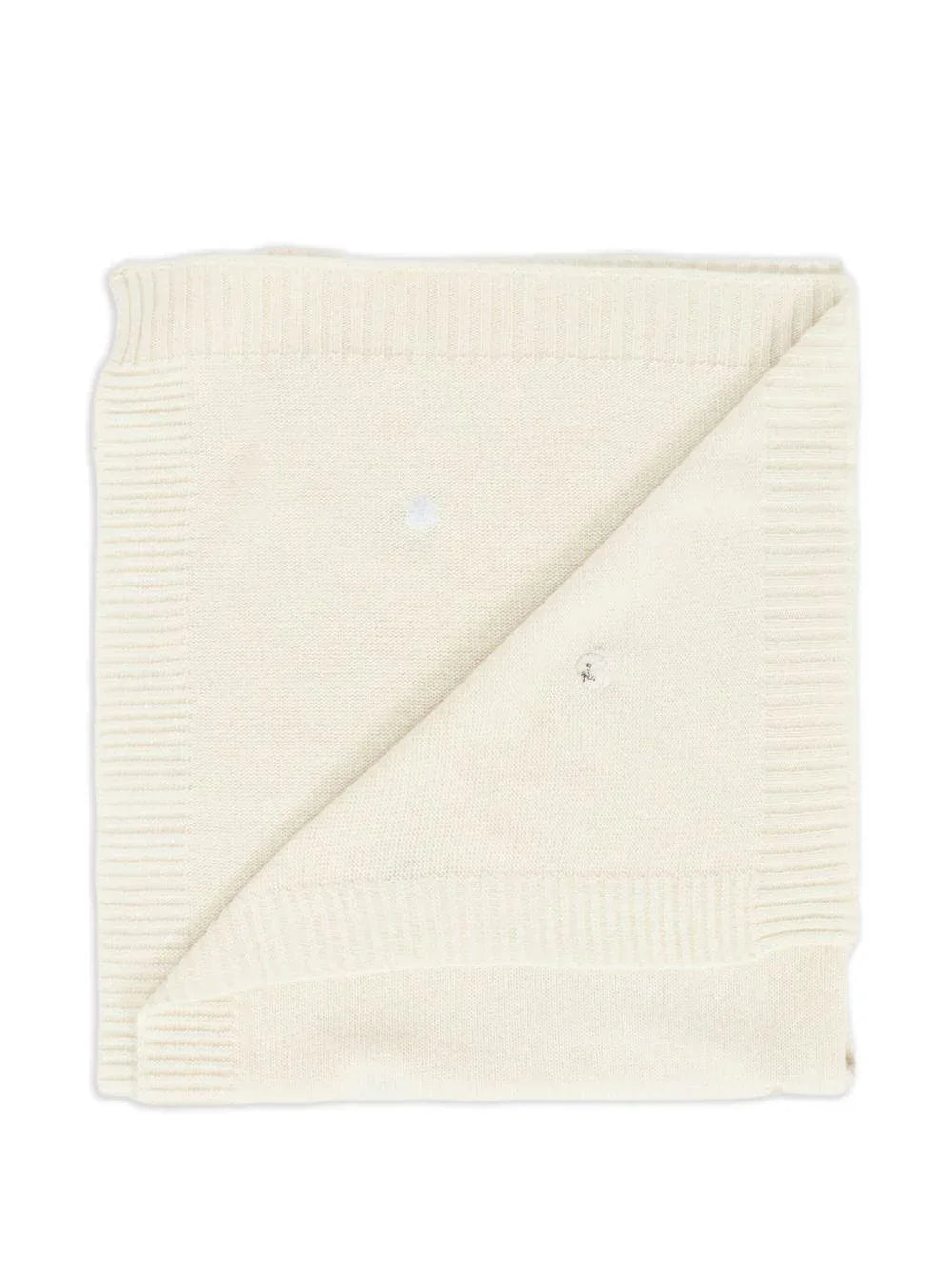 Coperta per Bambini Off-White con Logo Ricamato - Preludio Moda