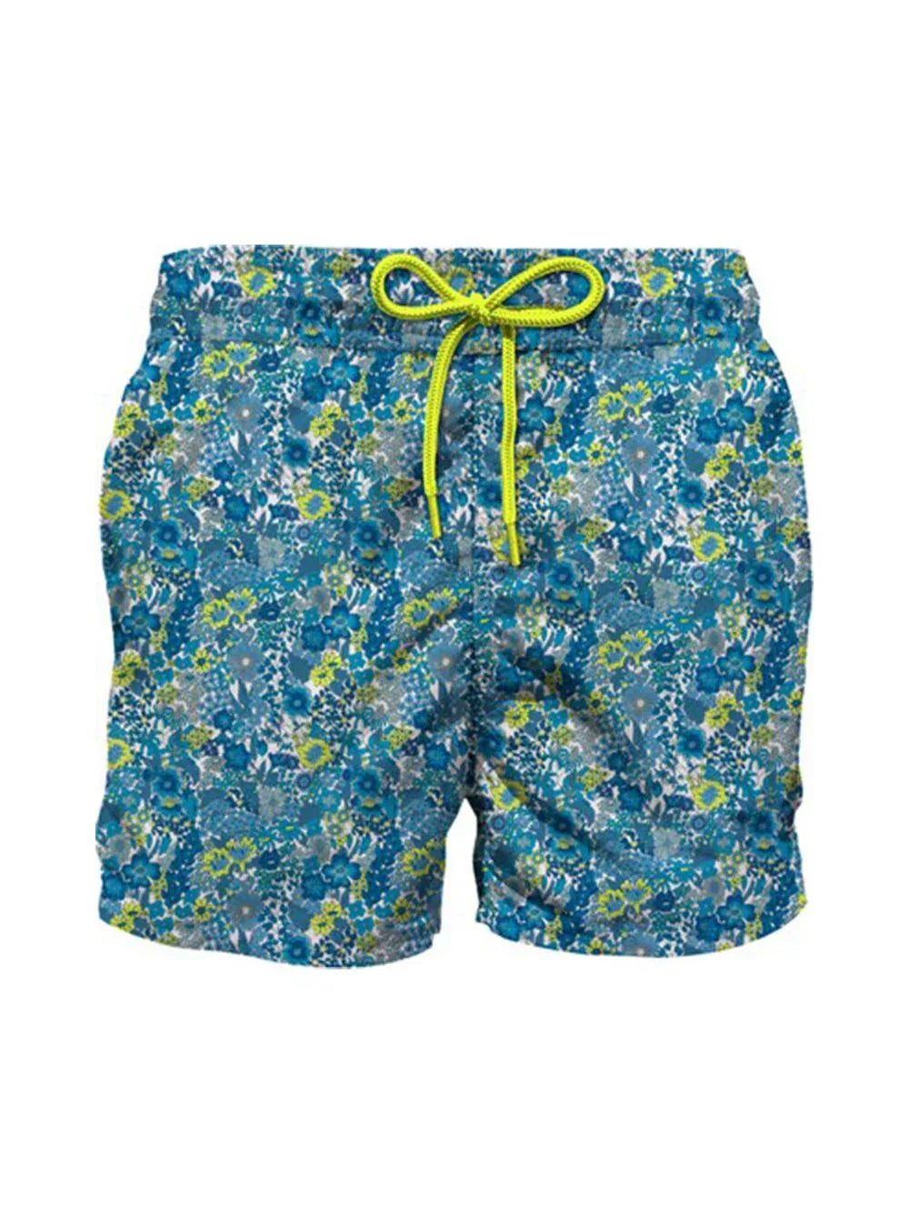 Costume jean lighting celeste con fantasia floreale - Preludio Moda