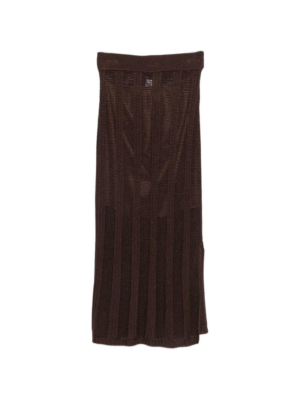 Gonna lunga in maglia a coste 2611301013200 002 PENNY BLACK