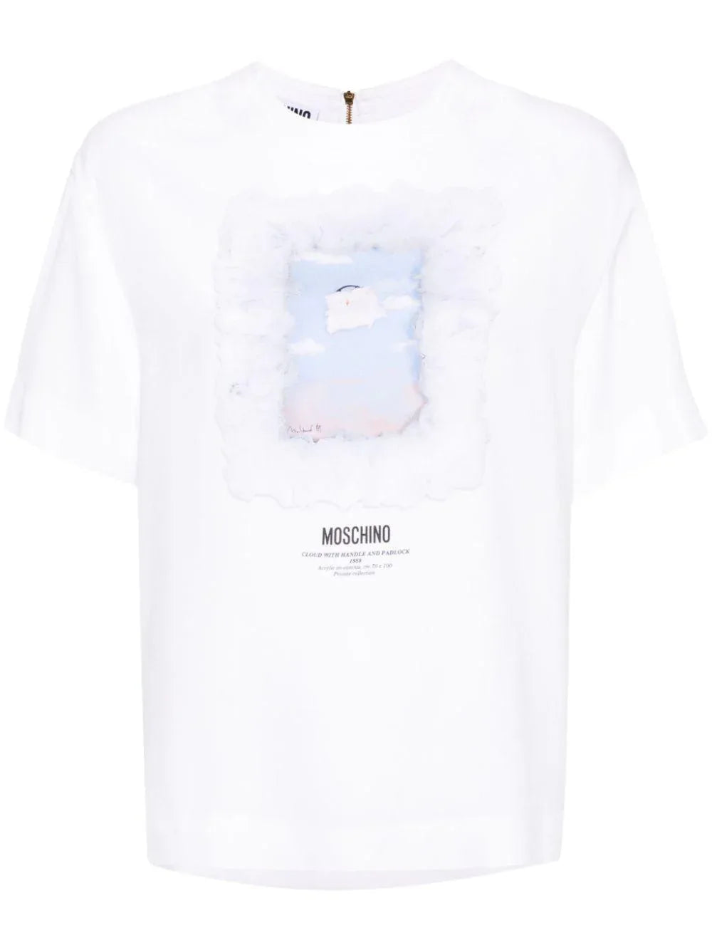 T-shirt bianca con stampa - Preludio Moda