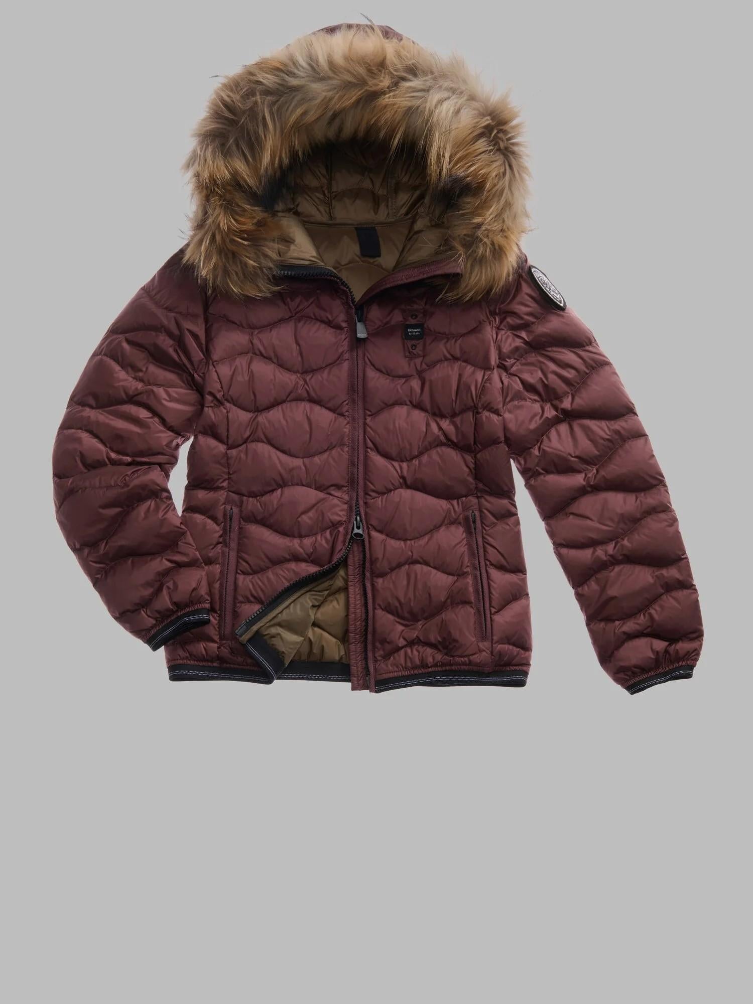 Giubbino Aldie corto collo in pelliccia rosso scuro 25WBLDC03096006047 50ALT BLAUER