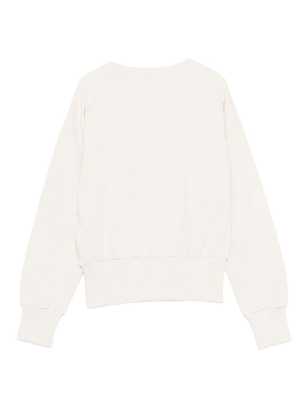 Felpa Beige con Logo Ricamato BX4A10Z3183 107BG BALMAIN KIDS