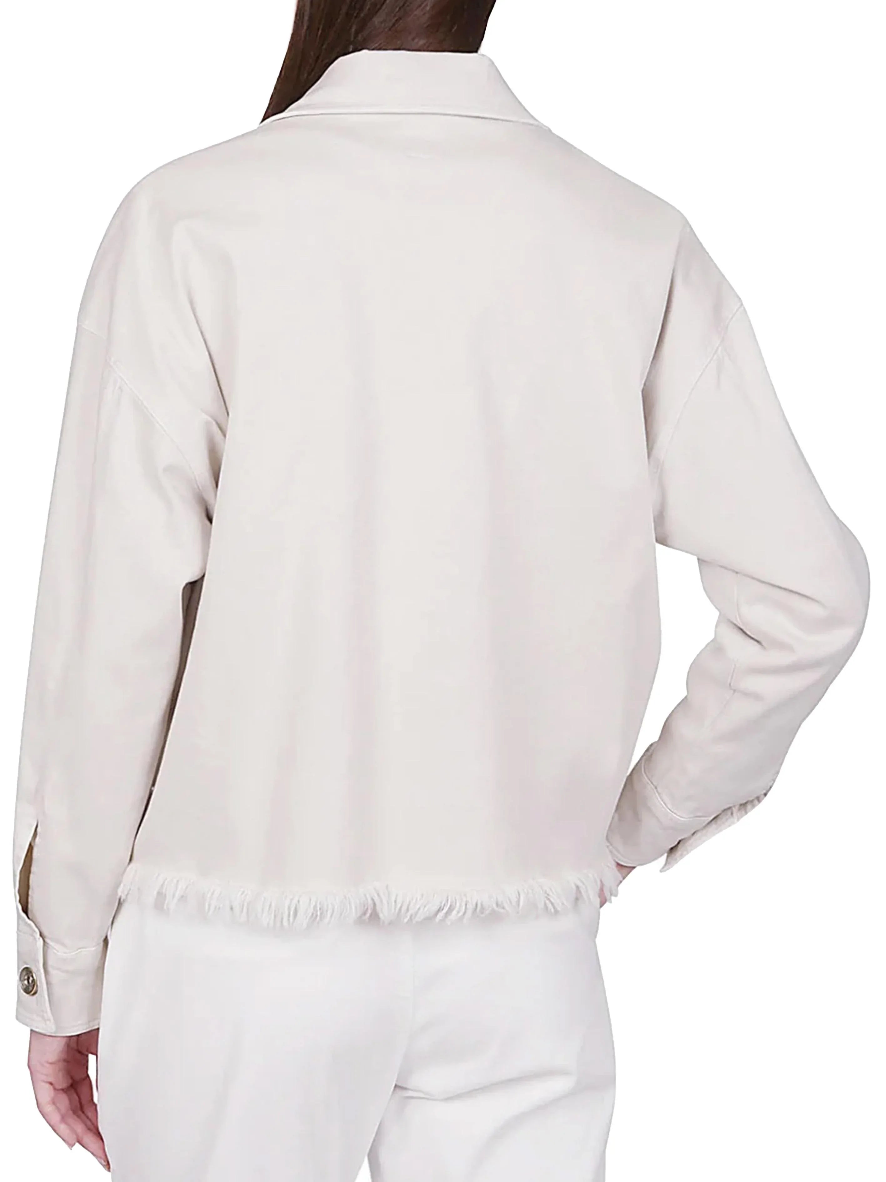 CAMICIA OVER FRANGIATA DOPPIO TASCONE SABBIA - Preludio Moda