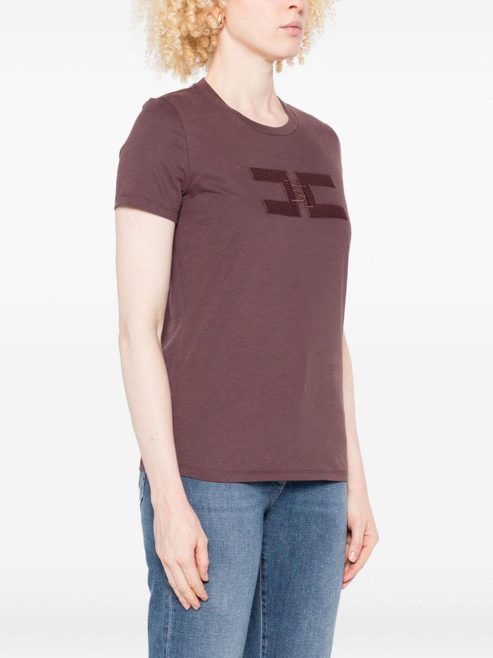T-shirt a Maniche Corte con Logo Ricamato MA00756E2 EA4 ELISABETTA FRANCHI