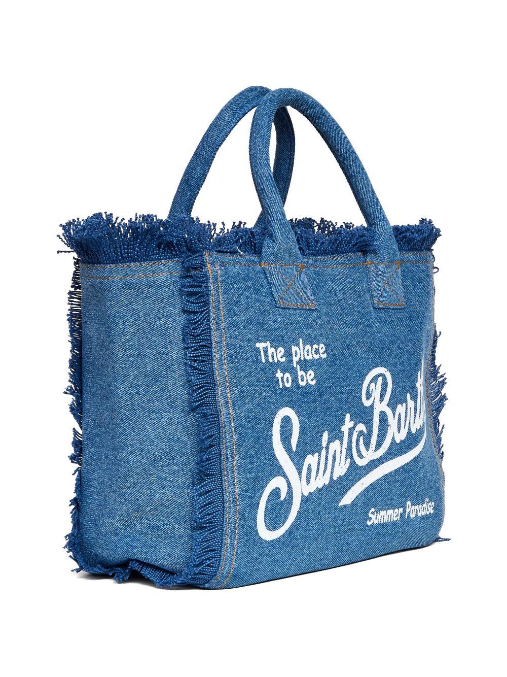 Borsa mare in cotone con frange COL0001 00009L MC2 SAINT BARTH