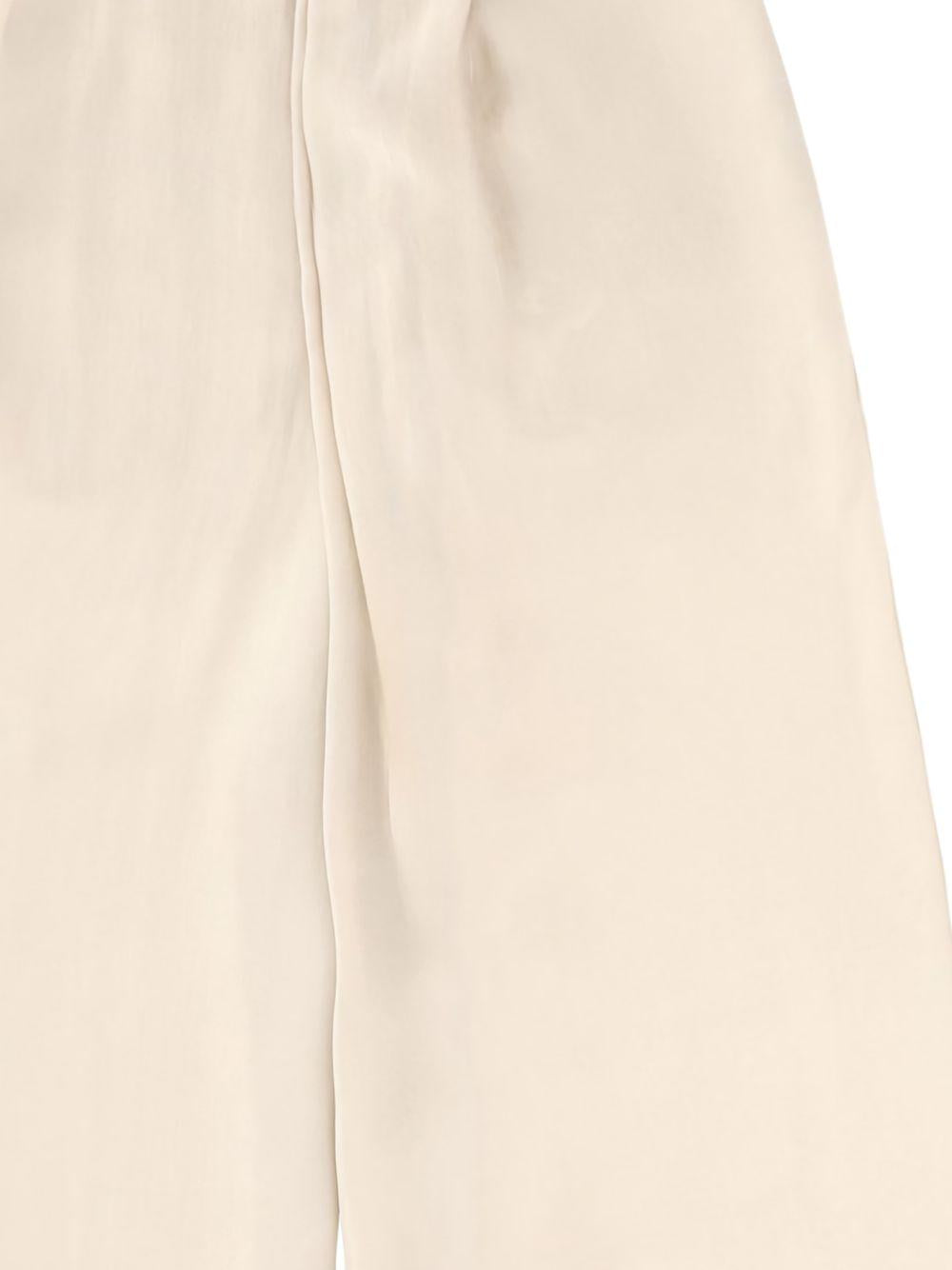 Pantaloni in seta avorio a gamba larga 116149P6003 GESSO ALYSI