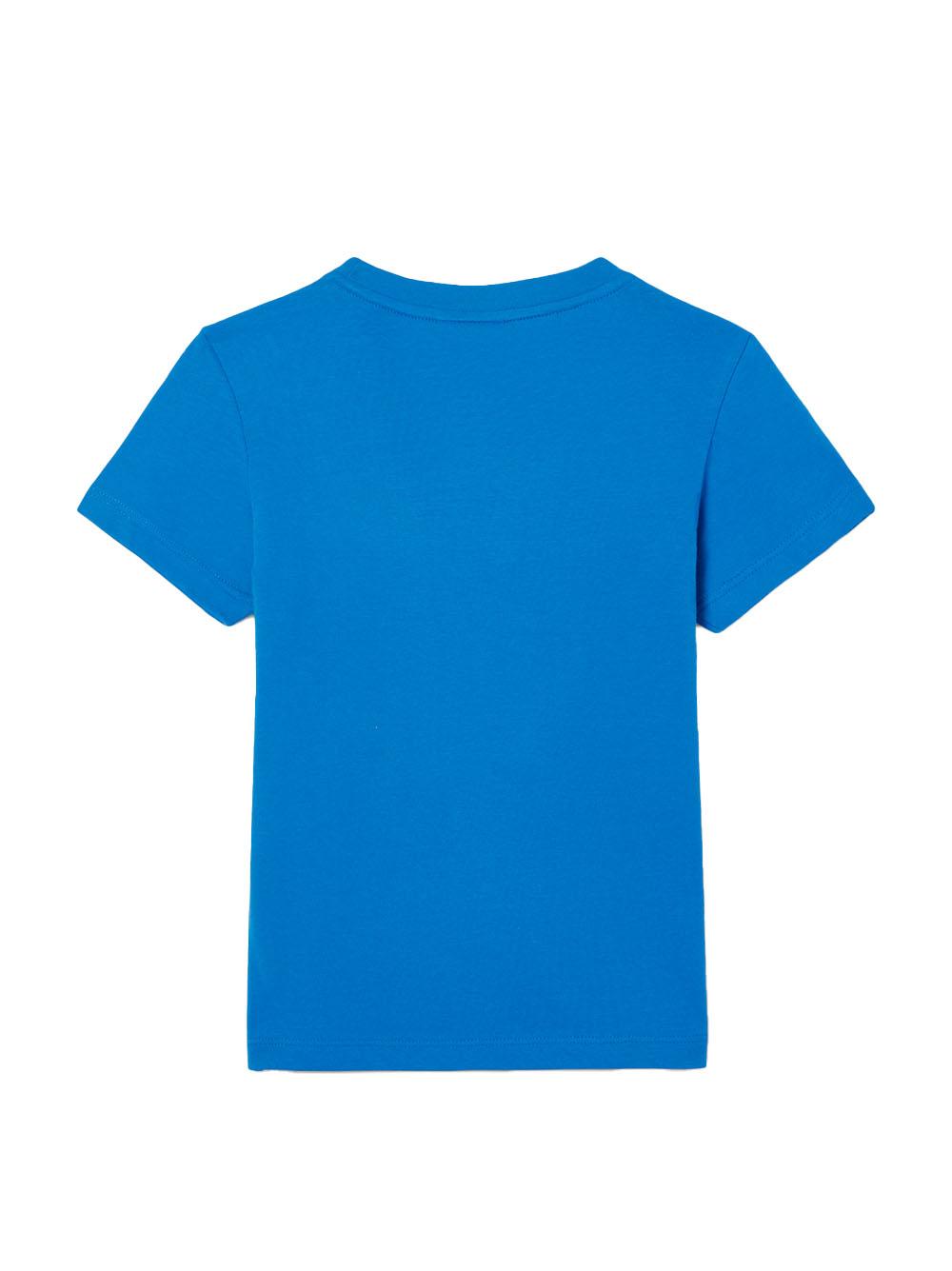 T-shirt blu royal logo ricamo TJ1122 3D3 LACOSTE KIDS