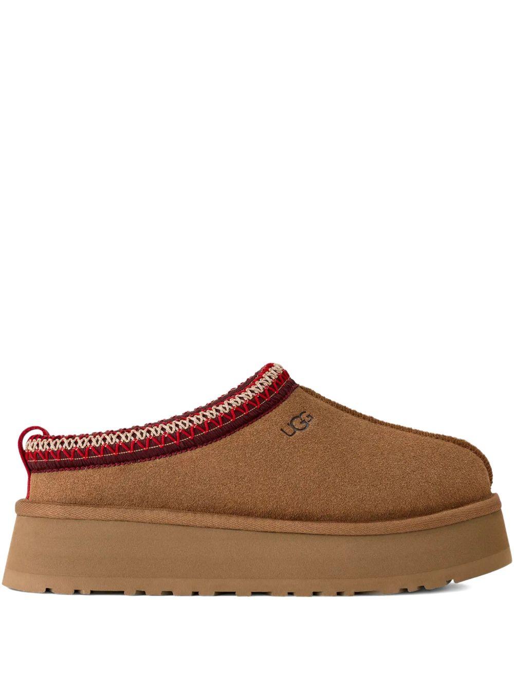 Slippers chestnut in camoscio con cuciture a contrasto 1174471 CHE UGG