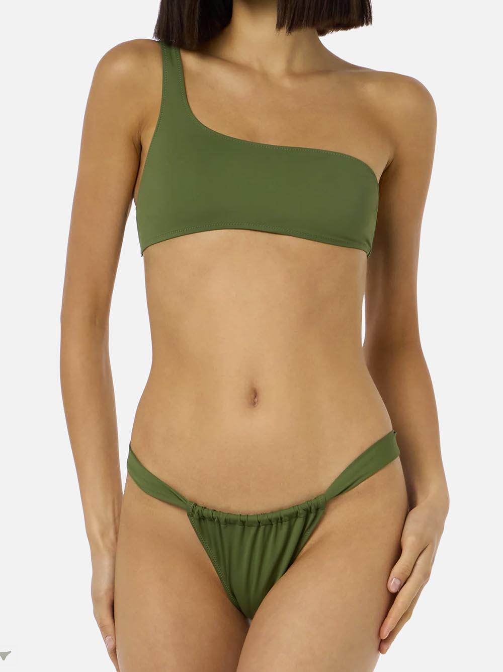 Bikini a bralette monospalla verde militare Celestine Noelle CELE001NOE0001 00019H MC2 SAINT BARTH