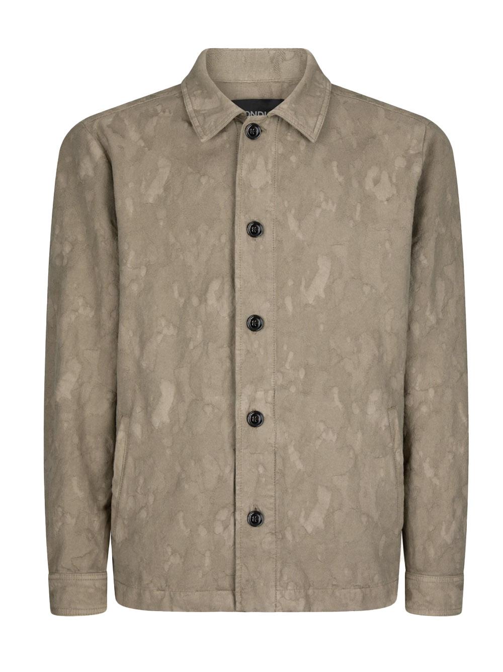 Giacca camicia regular in cotone camouflage UJ960FF0411PTD 718 DONDUP