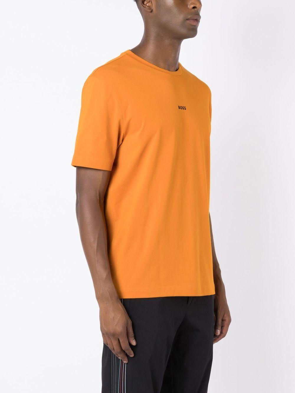 T-shirt arancione mini logo petto 50473278 890 BOSS