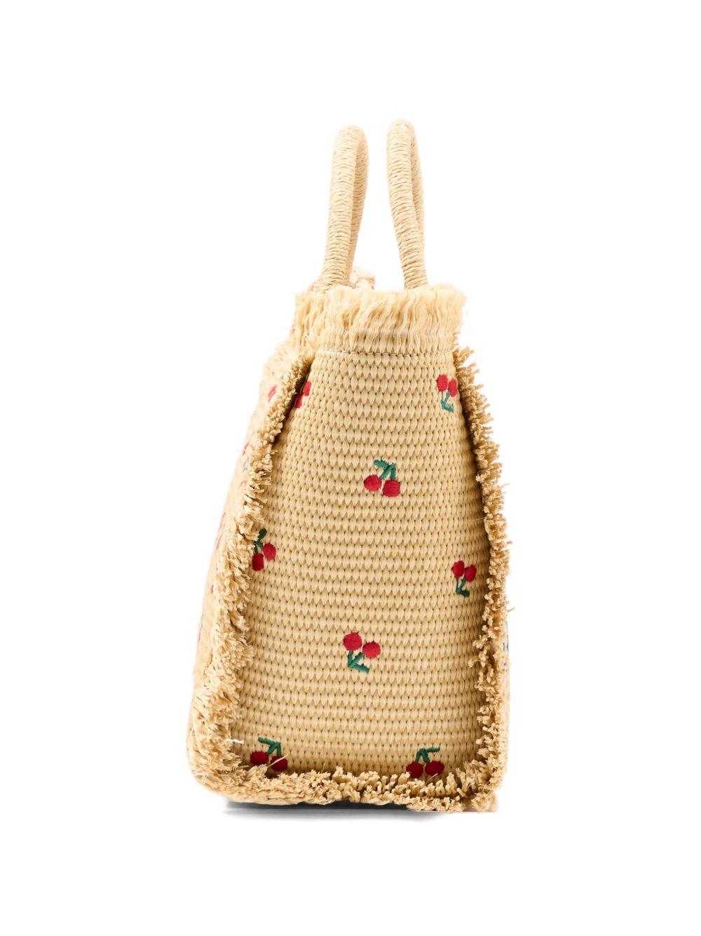 Borsa mare con frange e ricamo logo COL0017 00345L MC2 SAINT BARTH