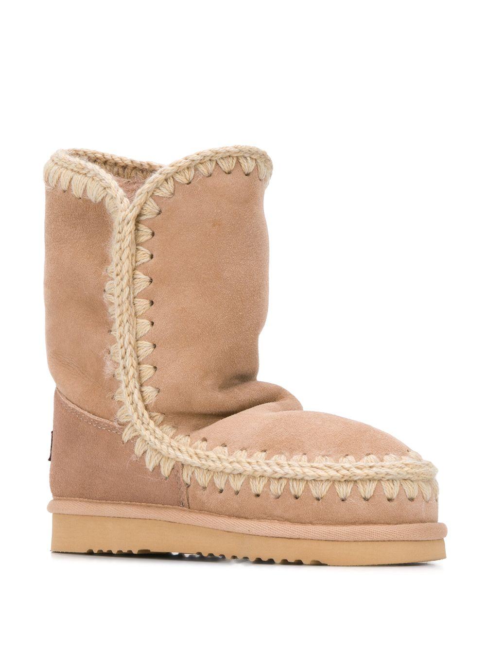 Stivali camello foderati in shearling MUFW101000A CAM MOU