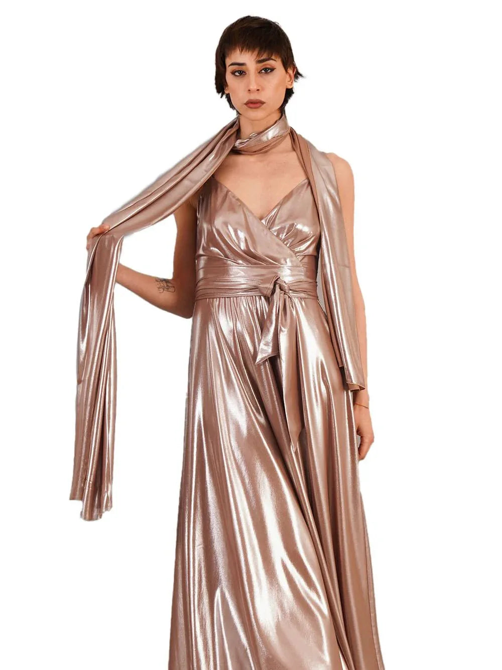 Stola bronzo laminata - Preludio Moda