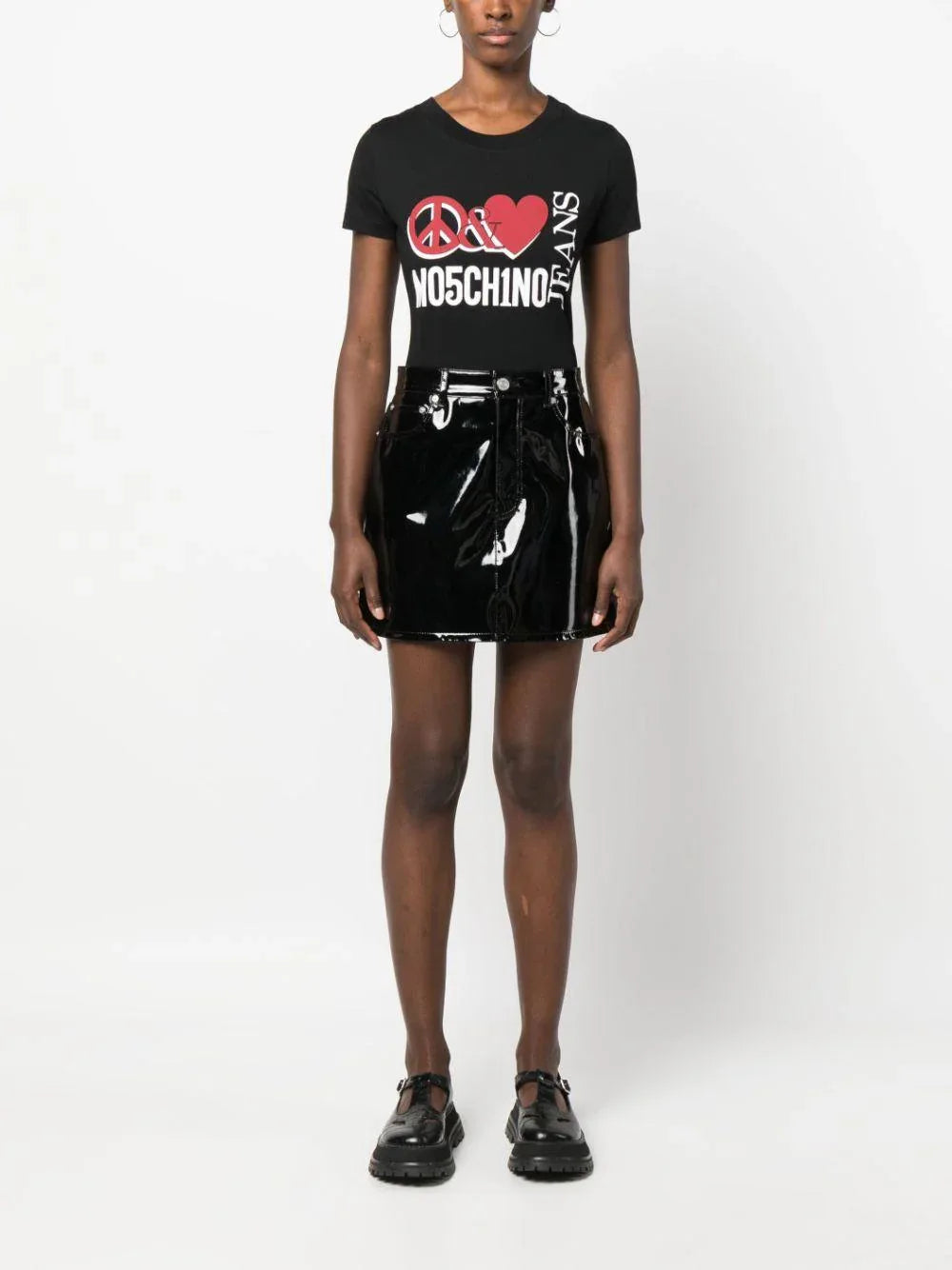 T-shirt Donna Nera Cotone - Preludio Moda