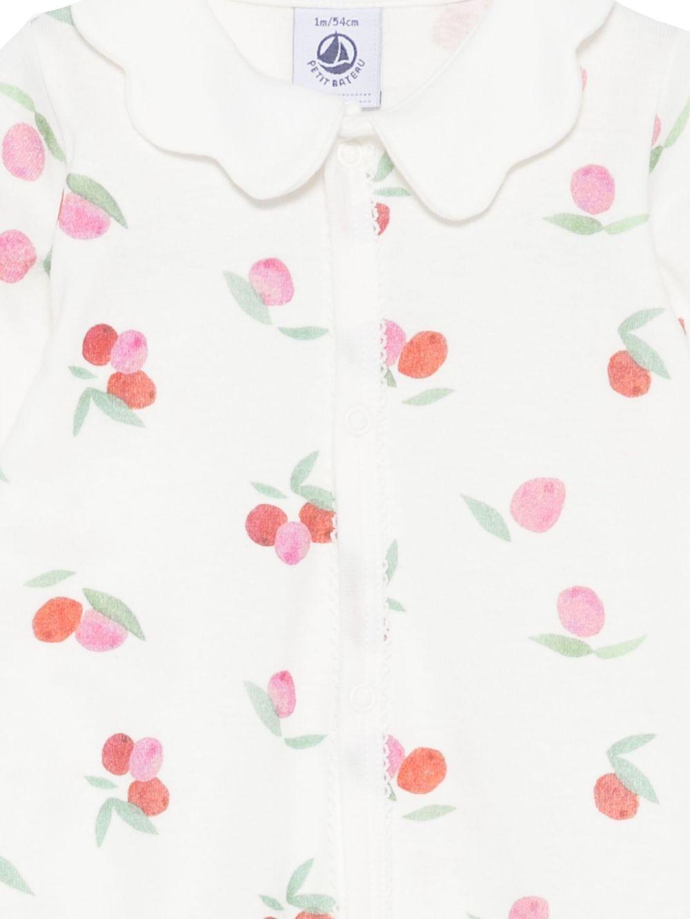 Tutina crema con fantasia ciliegie A0CN9 01 PETIT BATEAU KIDS