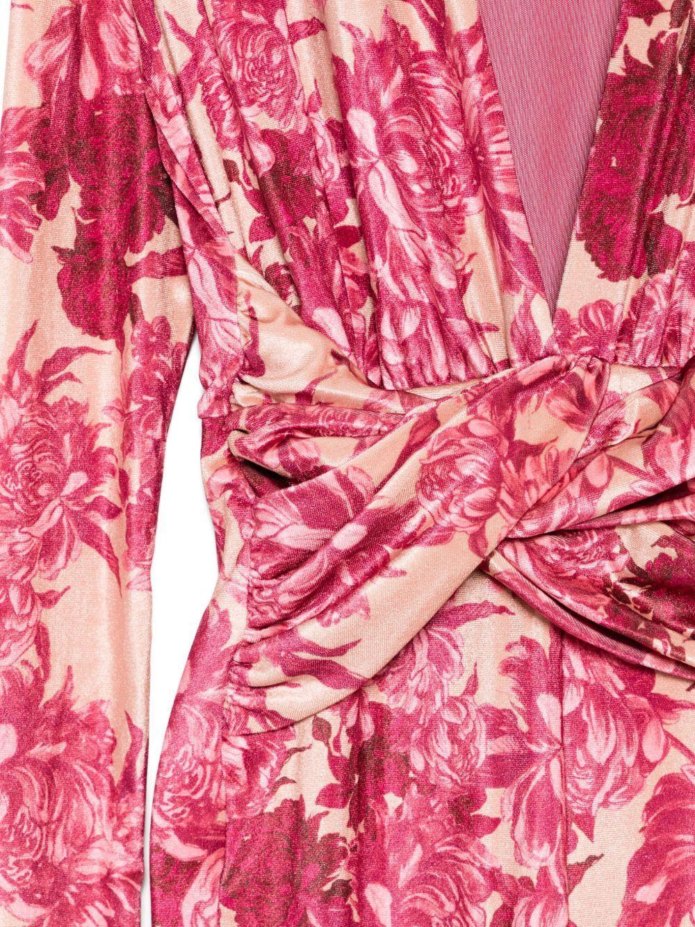 Tuta con Stampa a Fiori e Scollo a V - Preludio Moda