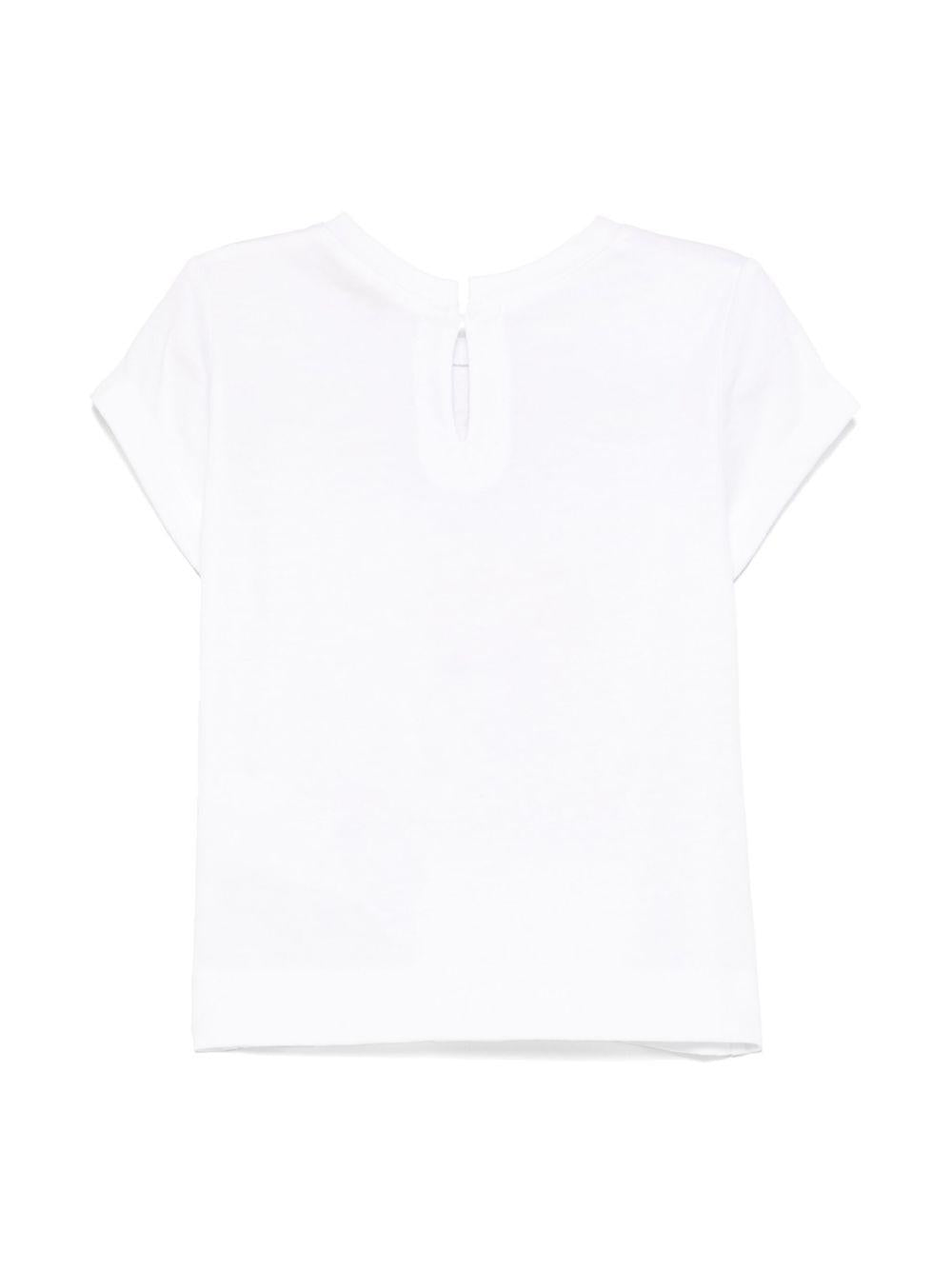 T-shirt bianca Alice con strass